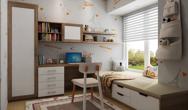 飄窗床定制榻榻米床衣柜全屋定制